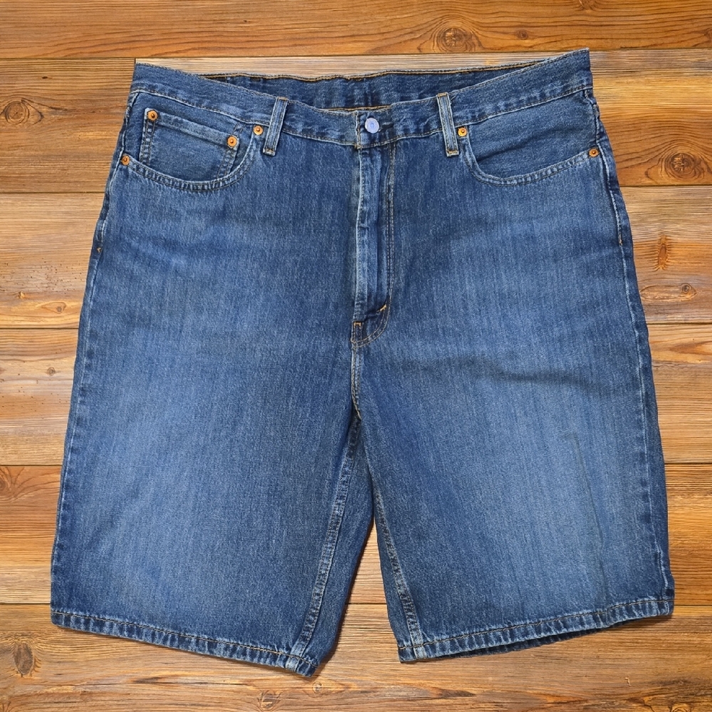 Levis 469 Loose Fit Classic Blue Denim Men's Shorts Size 38